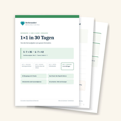 1×1 in 30 Tagen: Einmaleins 2. und 3. Klasse