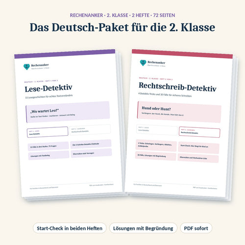 Deutsch-Paket 2. Klasse: Lese-Detektiv und Rechtschreib-Detektiv als PDF