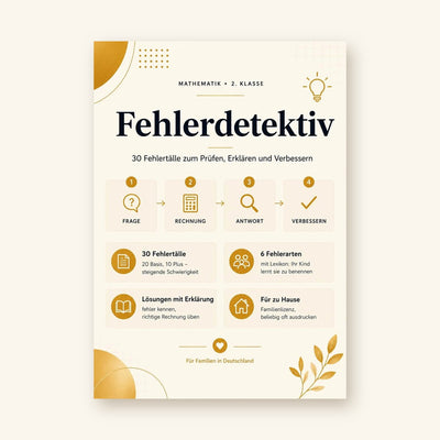 Fehlerdetektiv, 2. Klasse: Cover des Übungshefts
