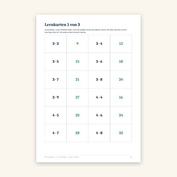 1×1 in 30 Tagen: Einmaleins 2. und 3. Klasse