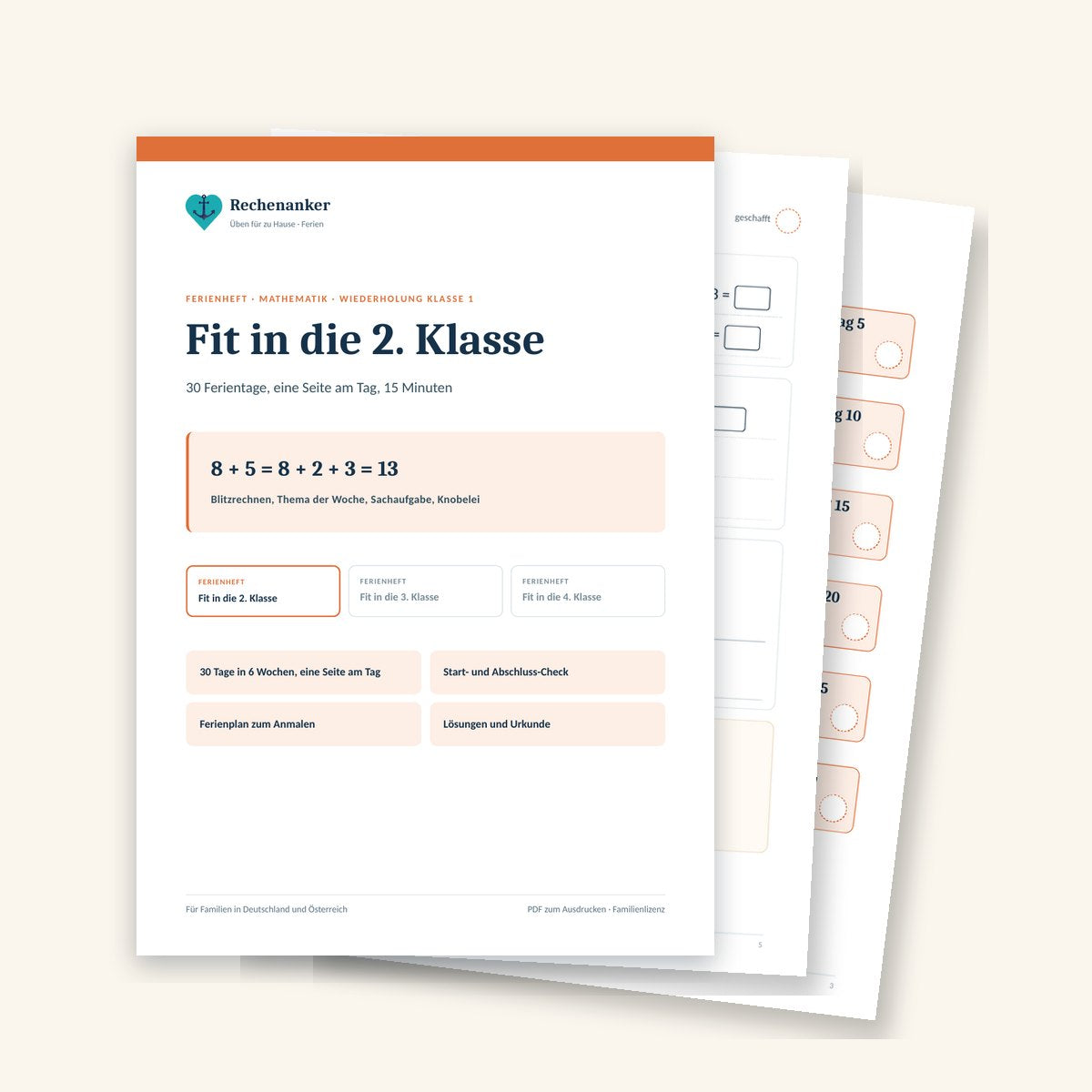 Ferienheft: Fit in die 2. Klasse