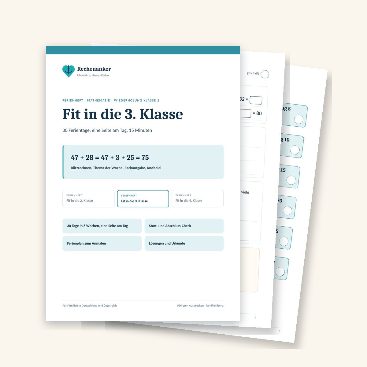 Ferienheft: Fit in die 3. Klasse