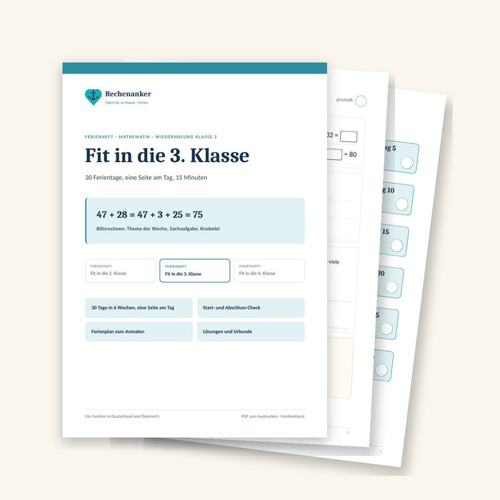 Ferienheft: Fit in die 3. Klasse