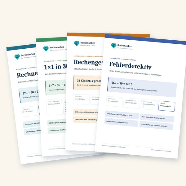 Mathe-Paket 3. Klasse: alle 4 Hefte