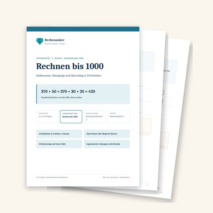 Rechnen bis 1000: Mathe 3. Klasse